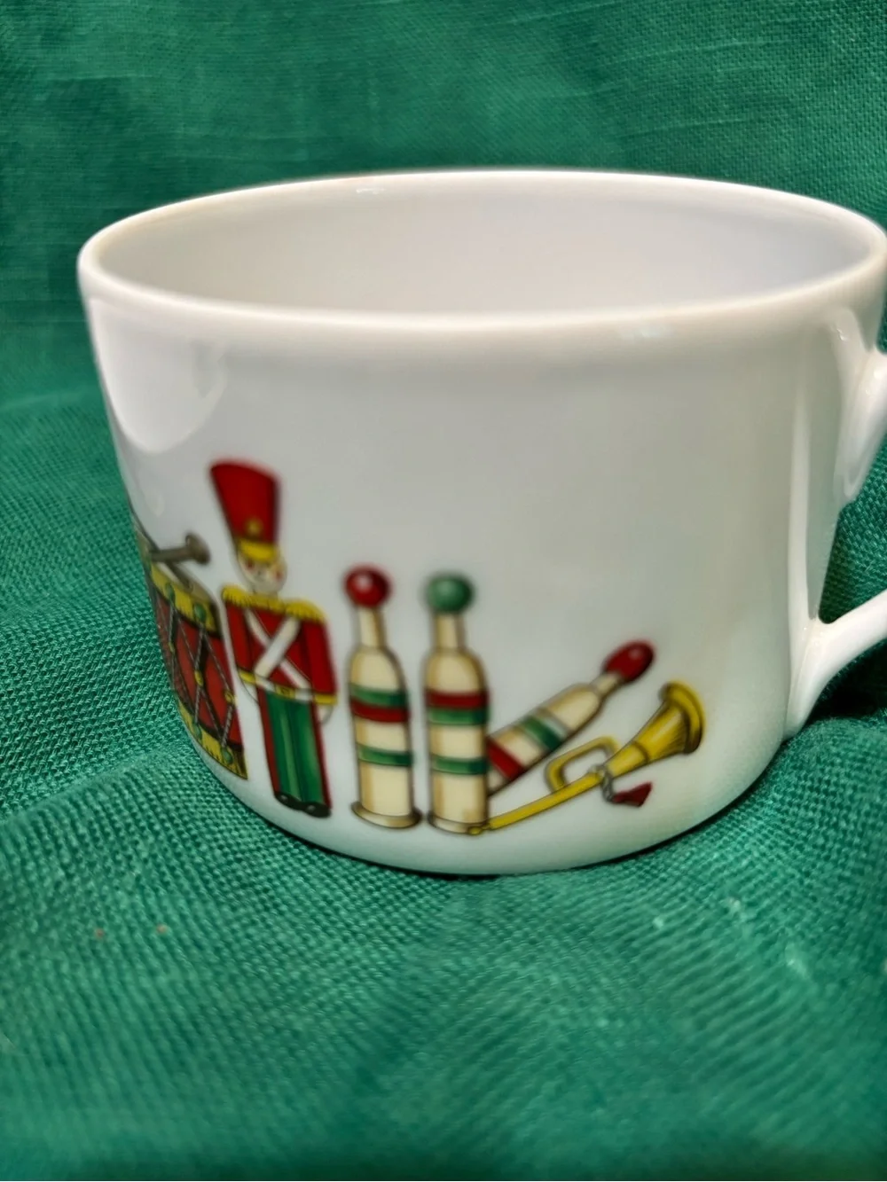 Vista Alegre Christmas Magic Cup and Saucer with Toy Soldier, Drum and Horn